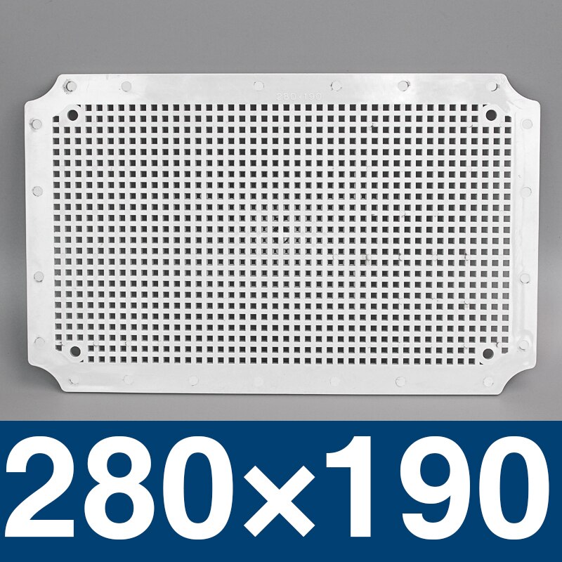 Outdoor Waterproof Junction Box Base Plate ABS Monitoring Waterproof Box Fixed Base Plate IP67 honeycomb mounting base plate: 280x190
