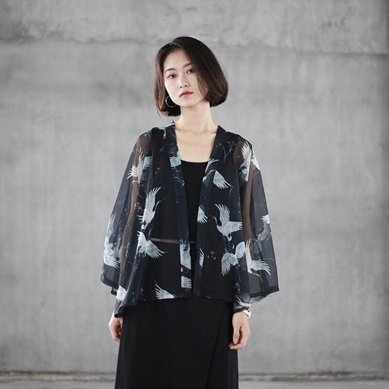 Kimono traditionnel japonais pour femmes, cardigan, yukata, été, , AA003