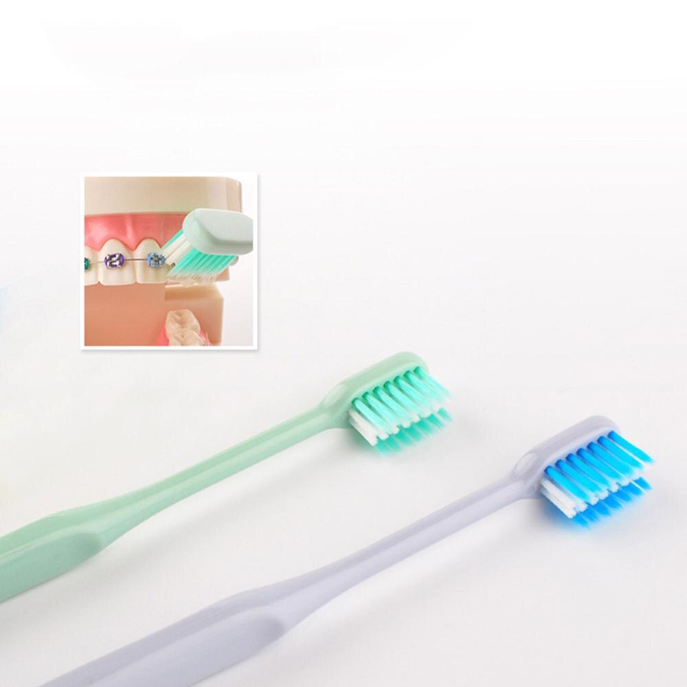Orthodontic Toothbrush Soft Bristles Braces Tooth Brushes with Cap Interdental Brush Ultra-thin Super Soft Toothbrush Portable: Default Title