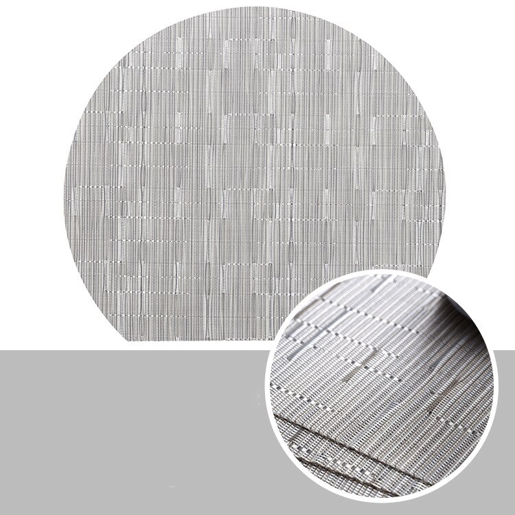Mantel Individual de bambú para mesa de comedor, posavasos nórdico semicircular de PVC para cocina, Mantel Individual con almohadilla para taza, novedad: PVC Bamboo 06