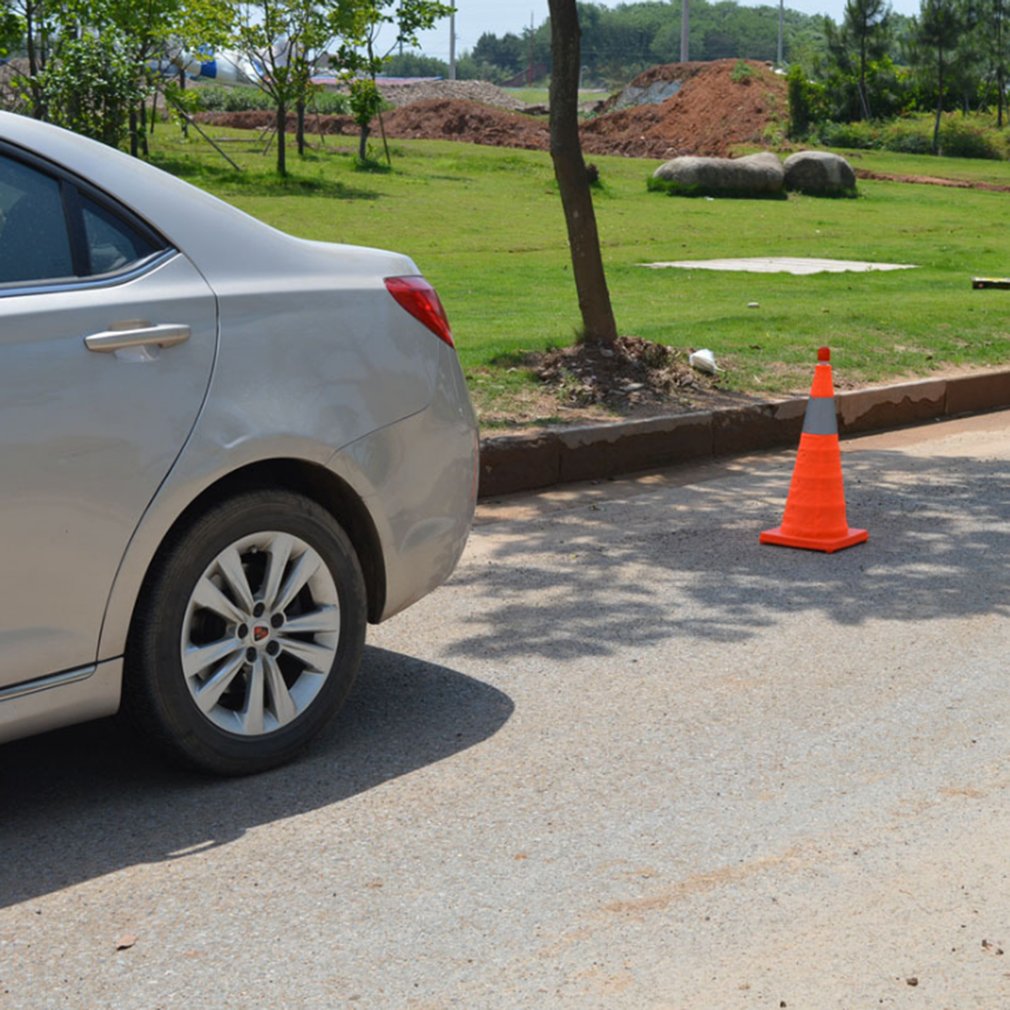 4cm5/50cm/65cm Reflective Traffic Cone Folding Collapsible Orange Road Safety Cone Traffic Pop Up Parking Multi Purpose