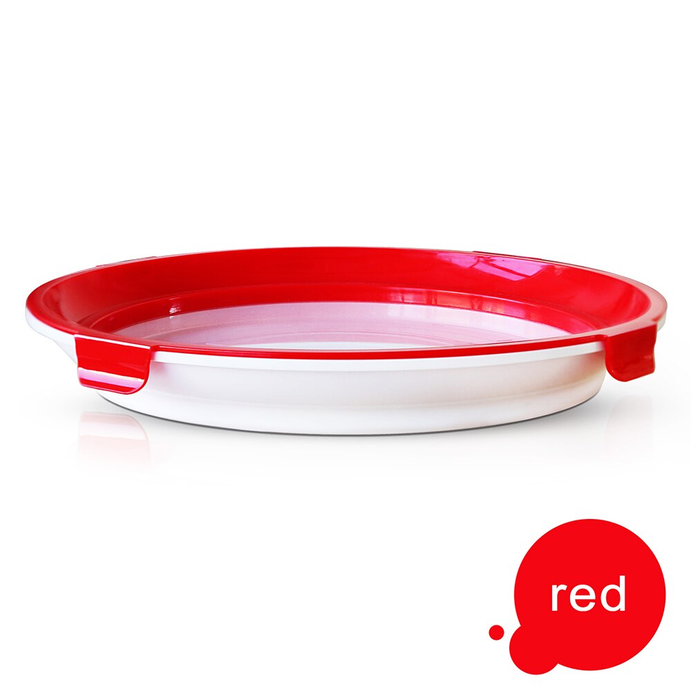 Conteneur de conservation sous vide réutilisable, organisateur d&#39;intervalle de conservation des aliments frais, réfrigérateur empilable: Red