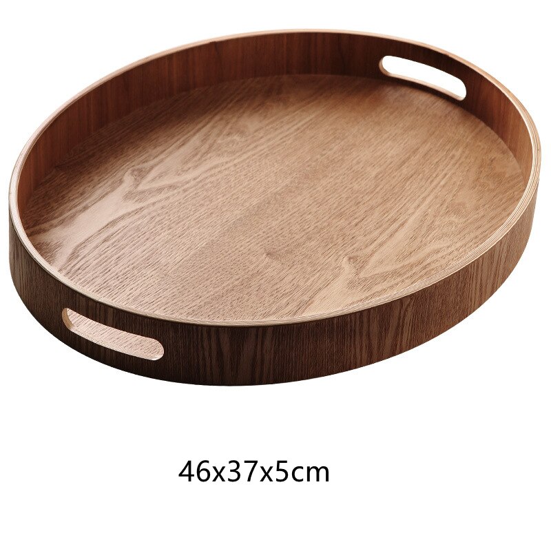 Hotel Restaurant Kitchen Wooden Tea Coffee Tray Dinner Food Fruit Storage Holder Outdoor BBQ Dishes Plates: 46x37x5CM