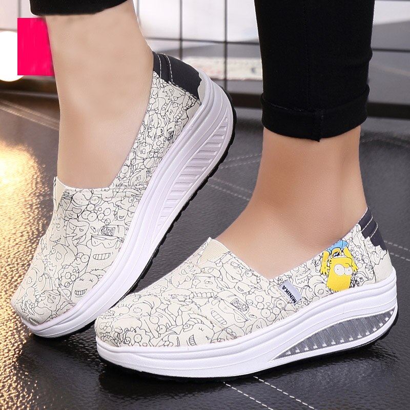 Kvinnor lägenheter plattform loafers dam mockasin skor kvinna höst slip on casual damskor kilar skor