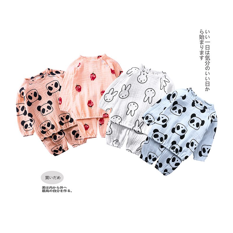 Schattige katoenen dierenpakje baby lange mouw tweedelig set peutermeisjeskleding kinderkledingboetiek kinderkleding