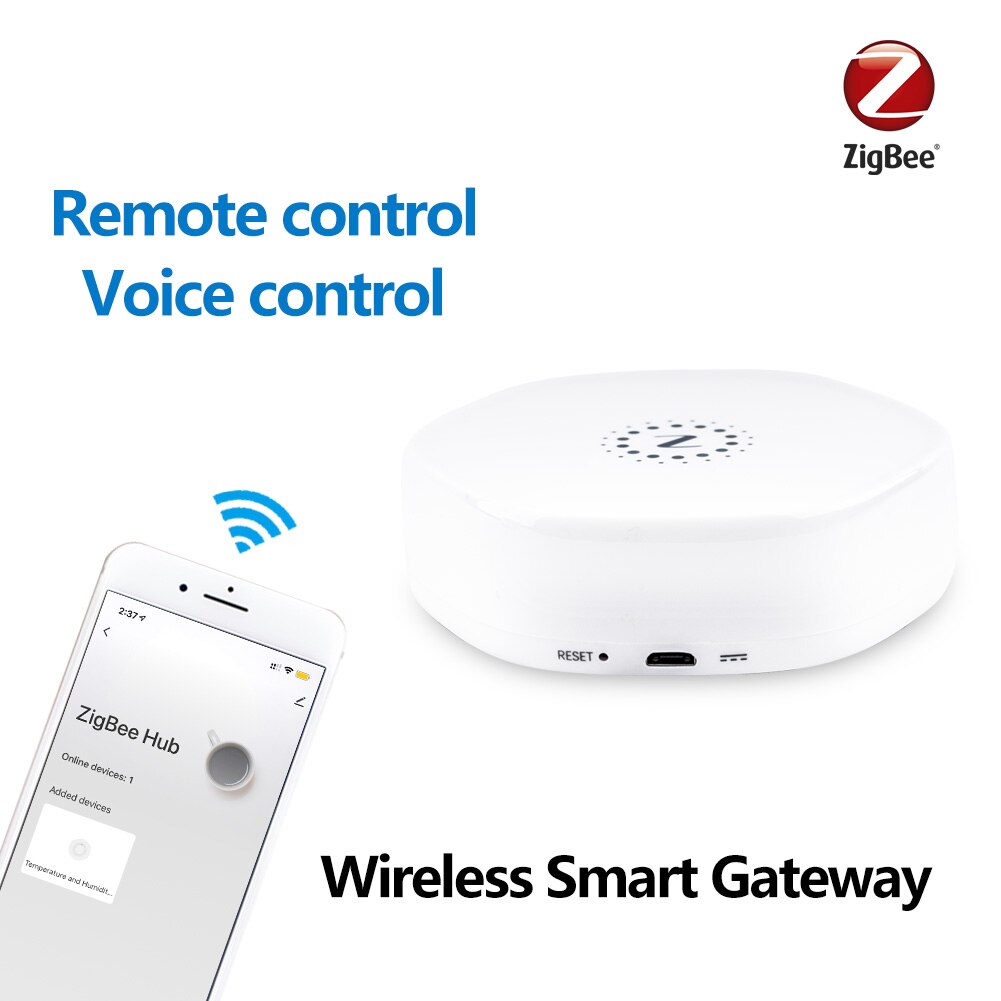 ZigBee Smart Gateway Hub Smart Home Bridge Smart Life APP Wireless Remote Controller Works with Alexa Google Home