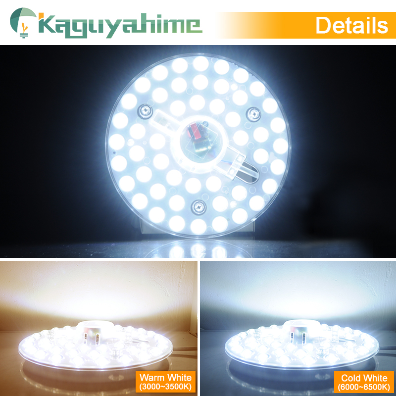 Kaguyahime moduł oświetleniowy LED 220 V okrągły lampa panelowa oświetlenie sufitowe LED 12 W 18 W 24 W SMD5730 ośmiornica światła tablica świetlna LED kuchnia