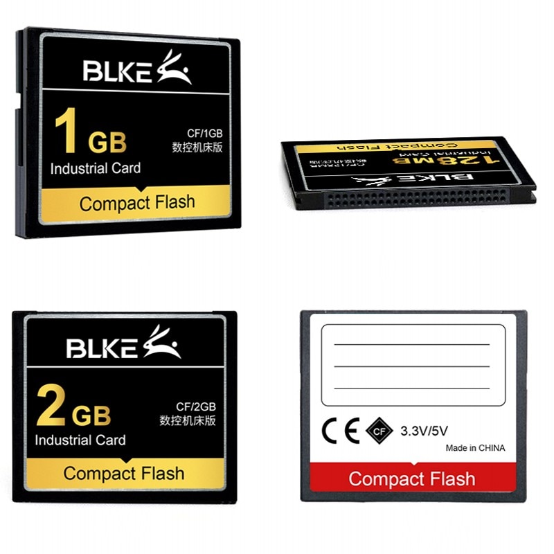 Tweedelig pak blke cf-kaart + kaartlezer compact flash-kaart 4gb 2gb 1gb 512mb 256mb 128mb voor machinegereedschap/cnc/fanuc geheugenkaart