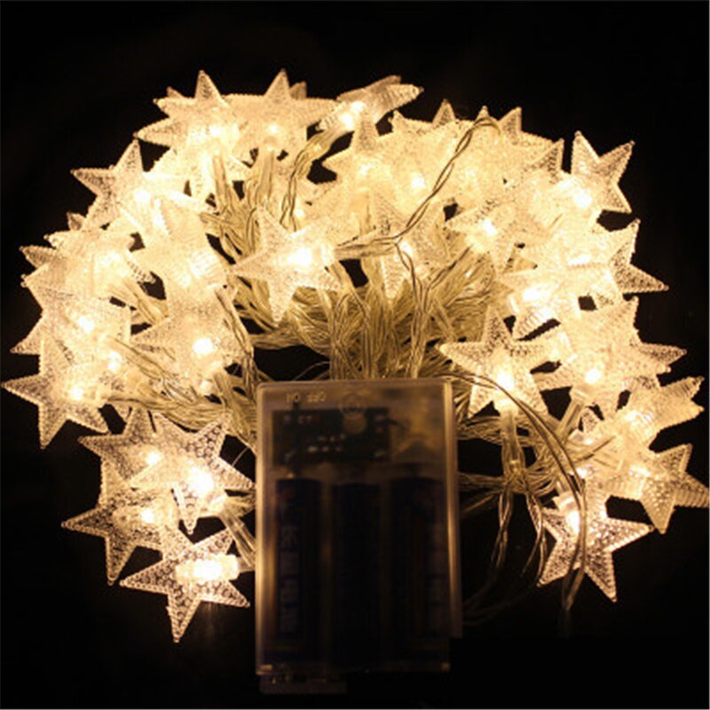 LED Star String Lights 2 M/5 M/10 M LED Fairy Lights Kerst Bruiloft decoratie Verlichting Batterij bedienen fonkel
