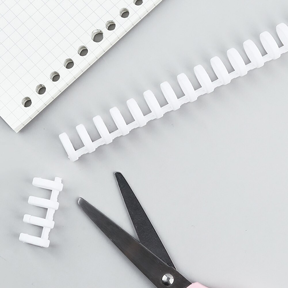 20Pcs Loose-leaf Plastic Binding Ring Spring Spiral for 30 Holes A4 A5 A6 Paper Scrapbook Notebook Stationery School Supplies