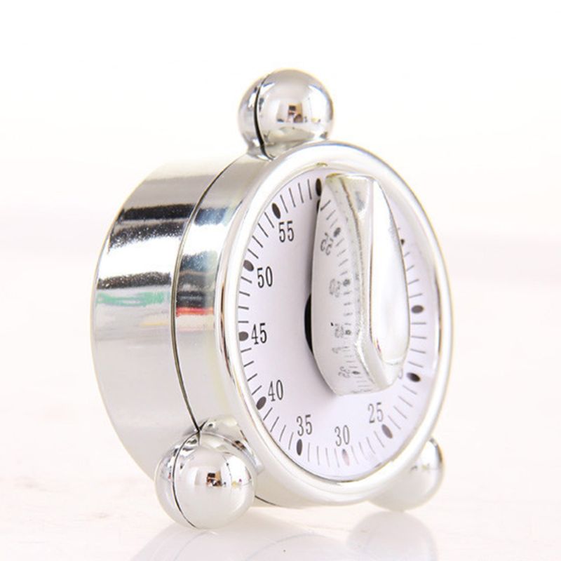 T219 Alarm Clock Type Mechanical Kitchen Timer Loud 60 Minutes Interval Cooking Reminder Alarm Time Manager Stopwatch