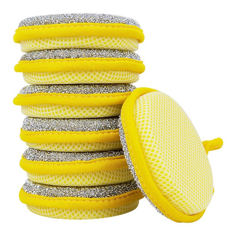 Kitchen Cleaning Towel Double Sided Dishwashing Sponge Kitchenware Brushes Anti Grease Wiping Rags Absorbent Washing Dish Cloth: 5pcs