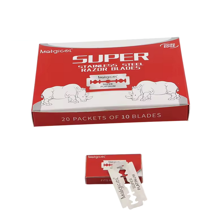200 Stuks Scheermesjes Met Dubbele Rand Voor Heren-Veiligheidsscheermesjes Voor Het Scheren-Platina Roestvrijstalen Scheermesjes Met Dubbele Scheermesjes