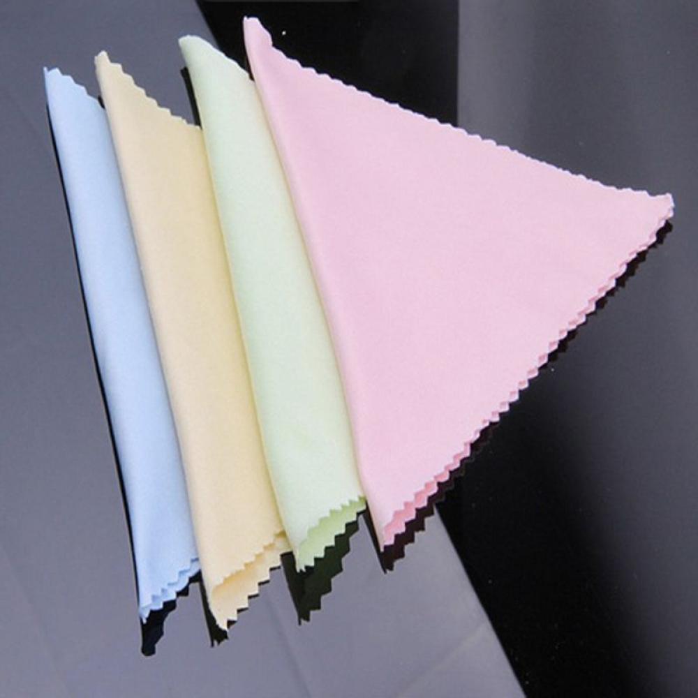10Pcs Brilpoetsdoekje Brillen Zonnebril Microfiber Cleaner Doek Willekeurige Multi 13X13Cm Soft Reading Brillen Doek roze