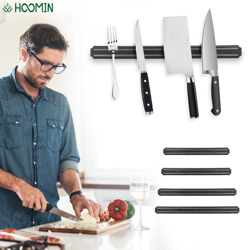 33-55 cm preto suporte de faca magnética suporte de parede tira magnética faca titular barra de cozinha faca bloco de armazenamento para faca de metal