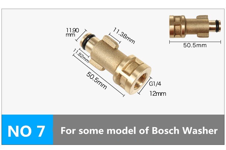 Lave-auto lance de mousse de neige e adaptateur générateur de mousse pour Karcher Lavor Nilfisk Bosch Stihl nettoyeur haute pression outil de nettoyage de voiture: WHITE