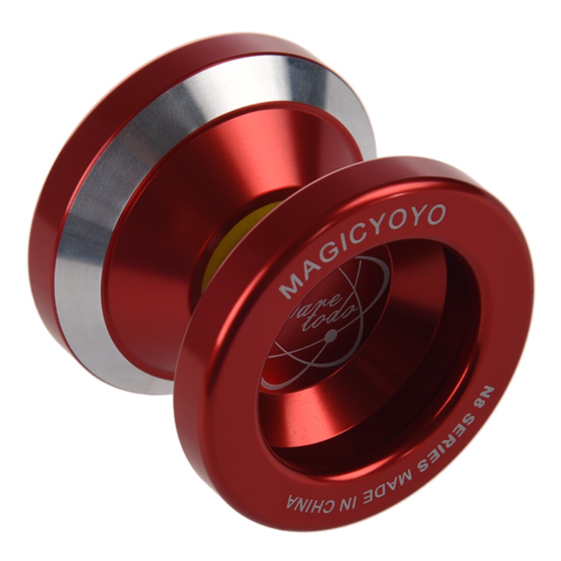 YoYo mágico N8, superprofesional, cuerda, bolsa gratis, guante gratis (rojo)