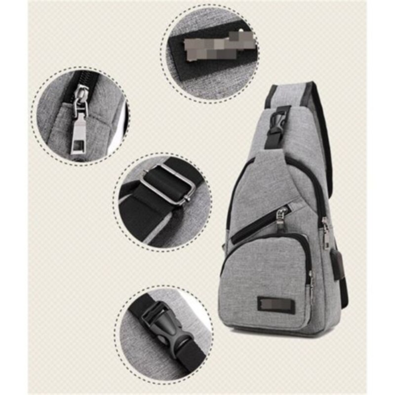 Men's Canvas Sling Pack Chest Shoulder Crossbody Bag Biker Satchel Men Briefcases Hott Sales