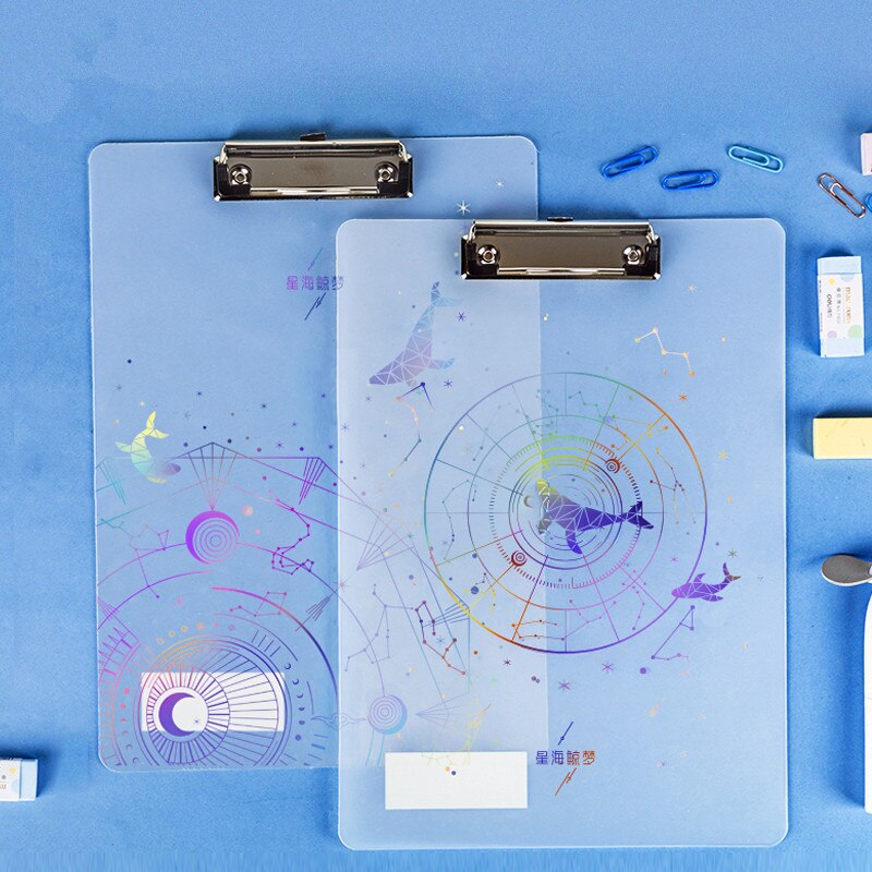 Transparent Clipboard Writing Board Clip A4 Paper Folder PP Pad Splint Kids Stationery Filing Products Office School Supplies