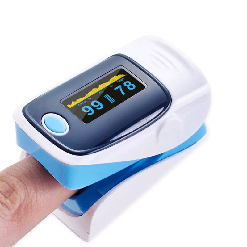 Finger Pulsoximeter Tragbare Oximetro De Pulso Fingertip Pulsoximeter Herz Rate Monitor Blut Sauerstoff Gesundheit Pflege Ausrüstung Meter: blue