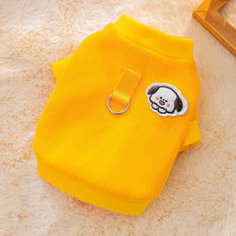 Winter Dog Clothes Cute Cartoon Dog Warm Hoodie Chihuahua French Bulldog Sweatshirt Puppy Outfit Coat Pet Dog Costume: XL / green