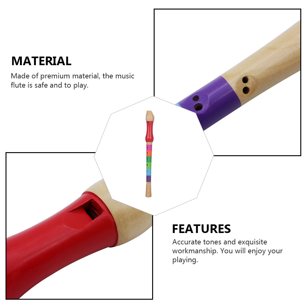 1pc Clarinet Wooden Clarinet Reusable Clarinet Musical Instrument (Rainbow Color)