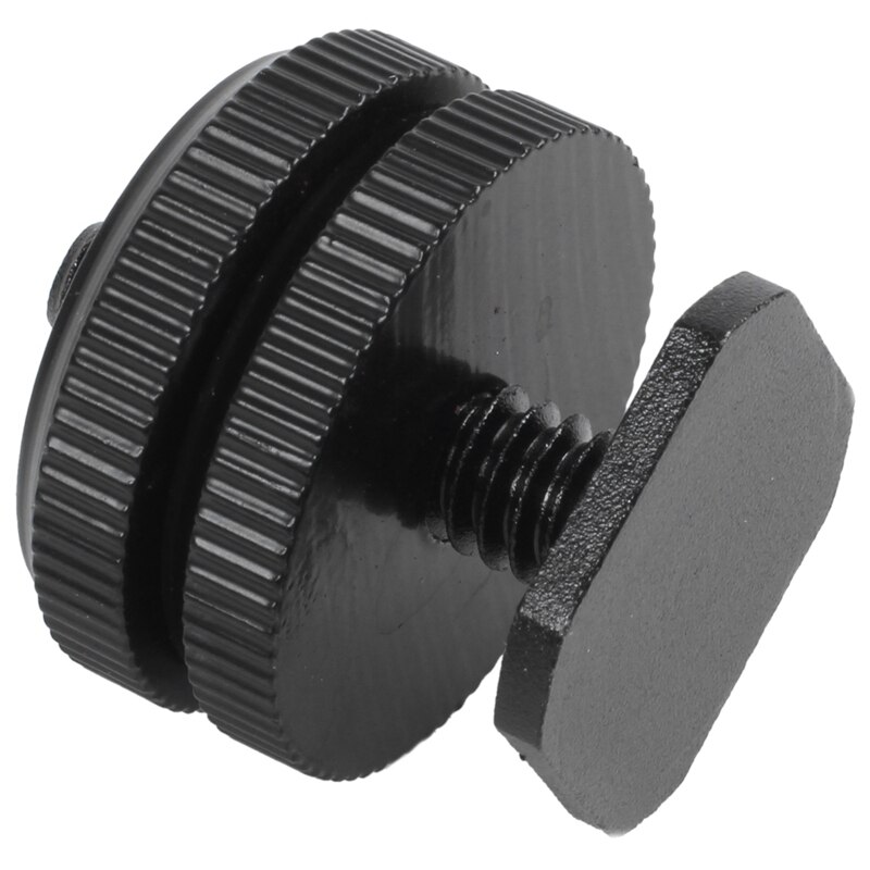 1x durável pro 1/4 adaptador de montagem f rosqueado tripé sled flash sapata quente preto & 5 pacote 1/4 Polegada placa de liberação rápida parafuso de montagem