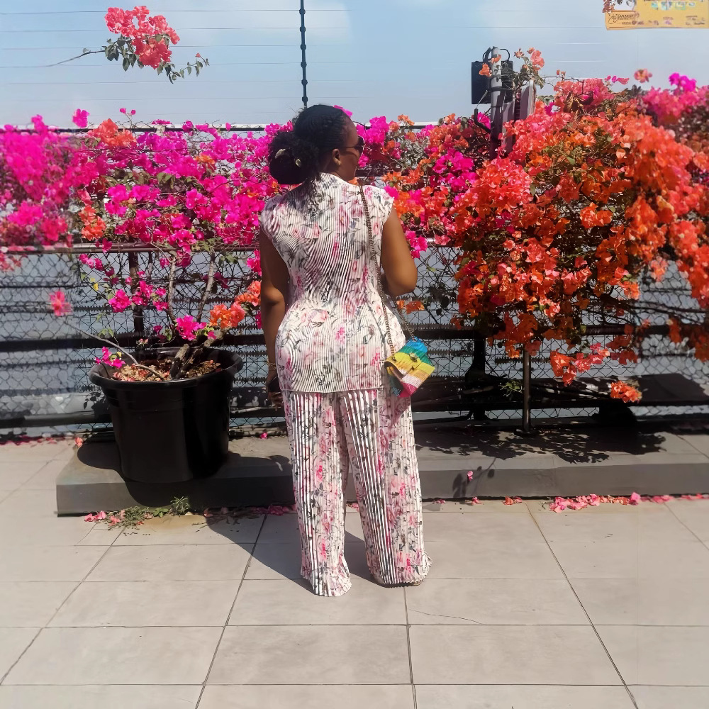 Sommer jacquard kvinder lange maxi luksuriøse lange bukser sæt blomster festkåbe femme vintage vestido aftentøj