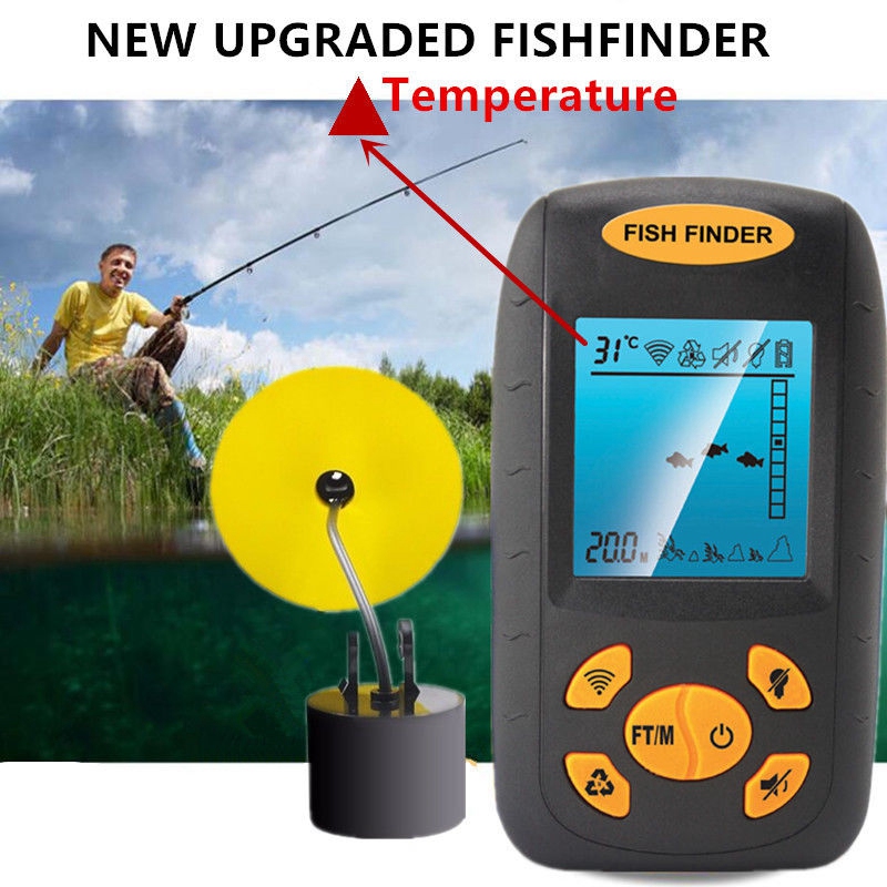 Sonar buscador de peces transductor de alarma con Sensor de Sonar de profundidad de pesca: Default Title
