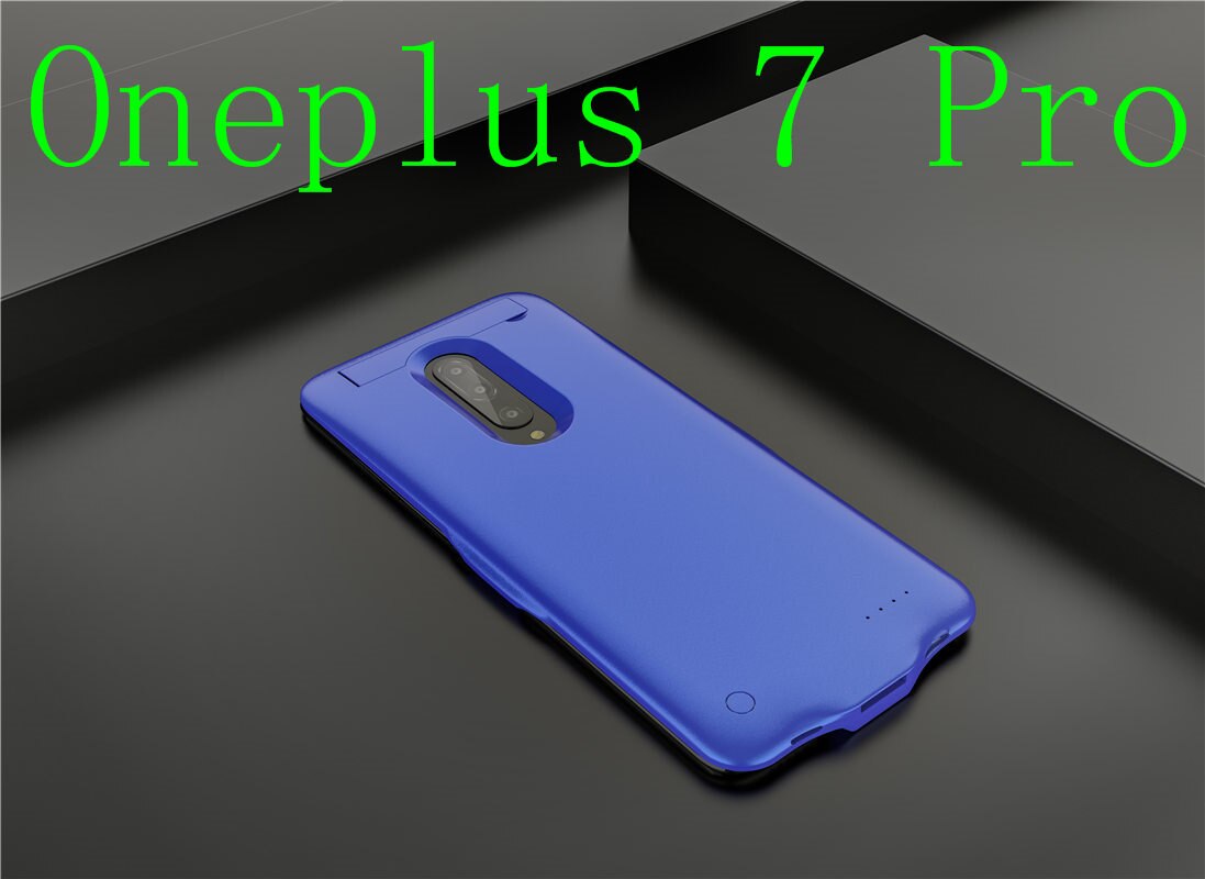 5000mAh Oneplus 7 szczupły, odporna na wstrząsy przypadku ładowarki baterii dla Oneplus 7 zawodowiec zapasowy zasilacz etui z ładowarką skrzynka dla Oneplus 7 Capa: Oneplus7Pro-niebieski