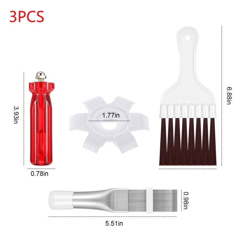 Cleaning Tool Air Conditioner Fin Repair Tool Coil Comb A/C HVAC Condenser Radiator Universal Folding Brush Cleaning Tool: C