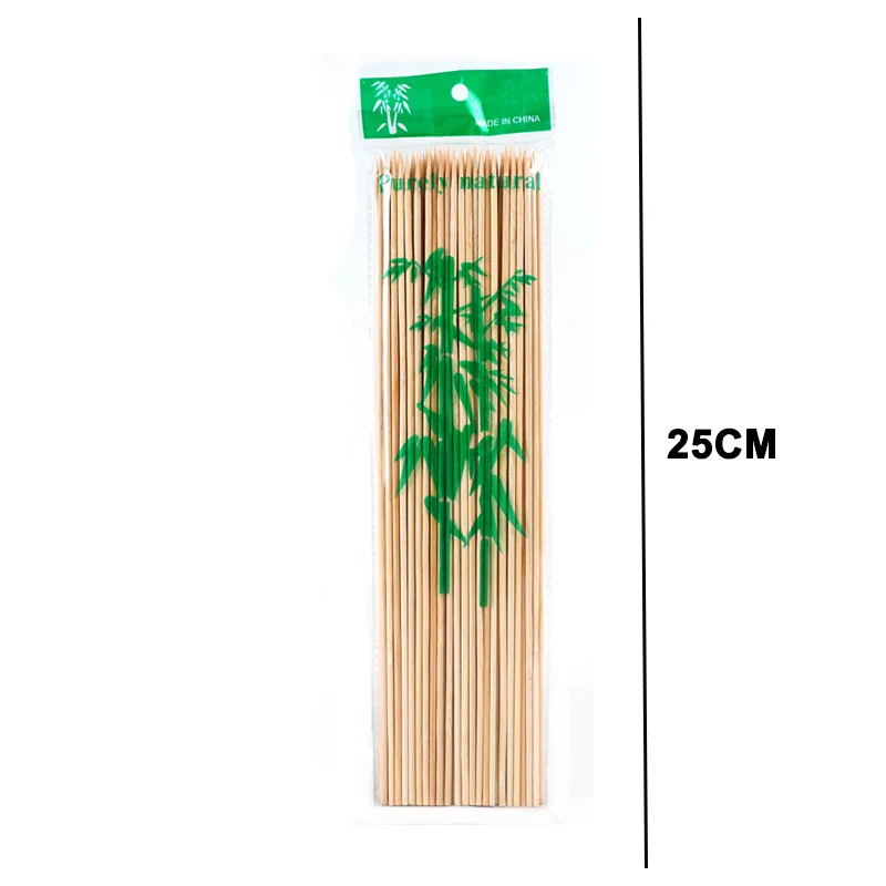 80-100PCS Disposable Fruit Sticks Multi-purpose Bamboo Sticks for Home Party BBQ Dessert Sandwich Food Table Decoration Supplies: Red