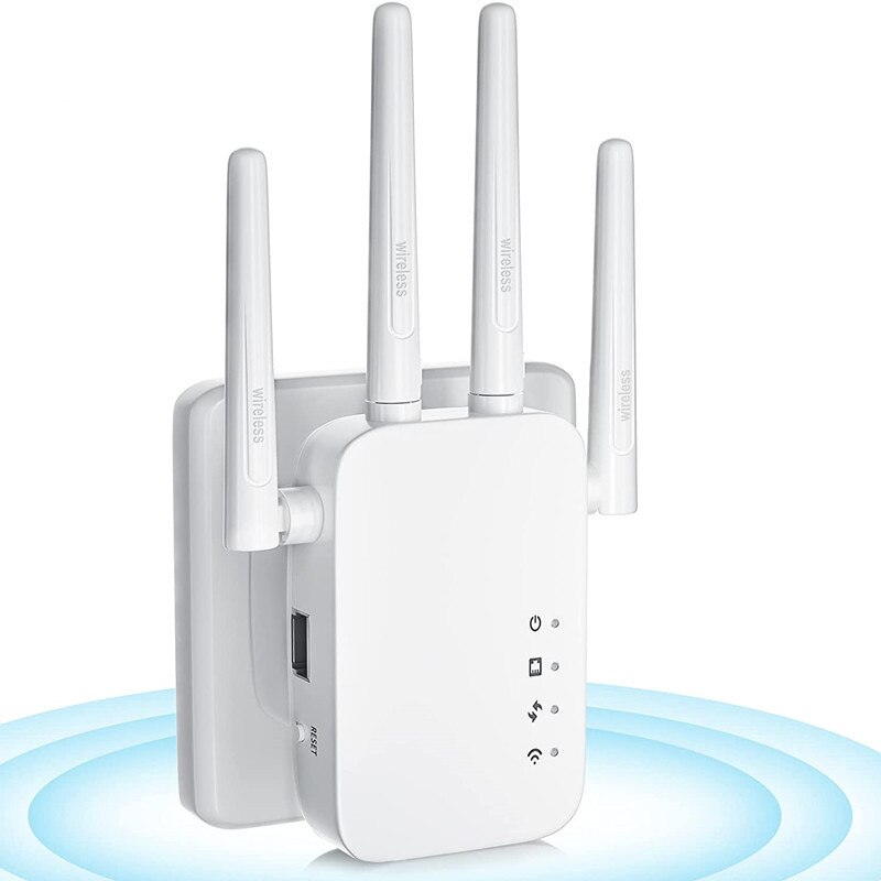 Wireless WiFi Extender Coverage Upto 4000 Sq.ft and 38 Devices Wi-Fi Repeater Long Range Amplifier with Ethernet Port Easy Setup: white / EU plug 
