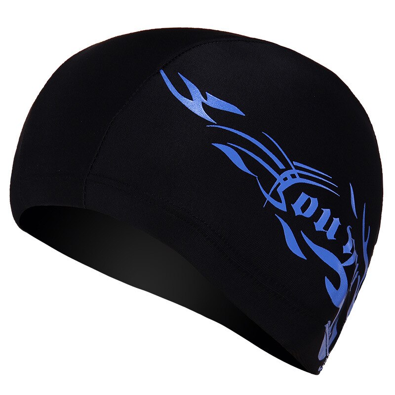 Bonnet de natation pour hommes, en tissu, pour Spa, pour piscine, cheveux longs,