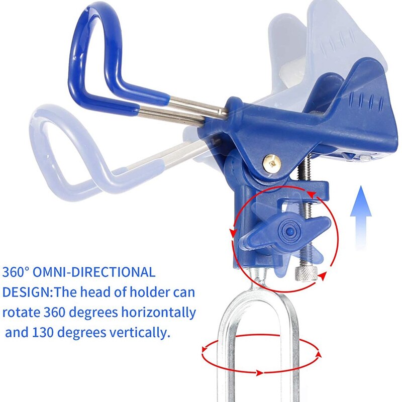 2 Pack Upgraded Rod Holders for Fishing Fish Pole Folding Holder Ground Bank Fishing Rod Rack Holder for 360 Degree Adjustable