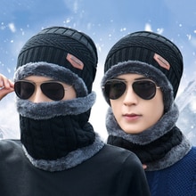 Cappelli invernali per uomo berretto da alpinismo berretto invernale uomo donna sciarpa di lana cappellini impostato maschera cappello lavorato a maglia