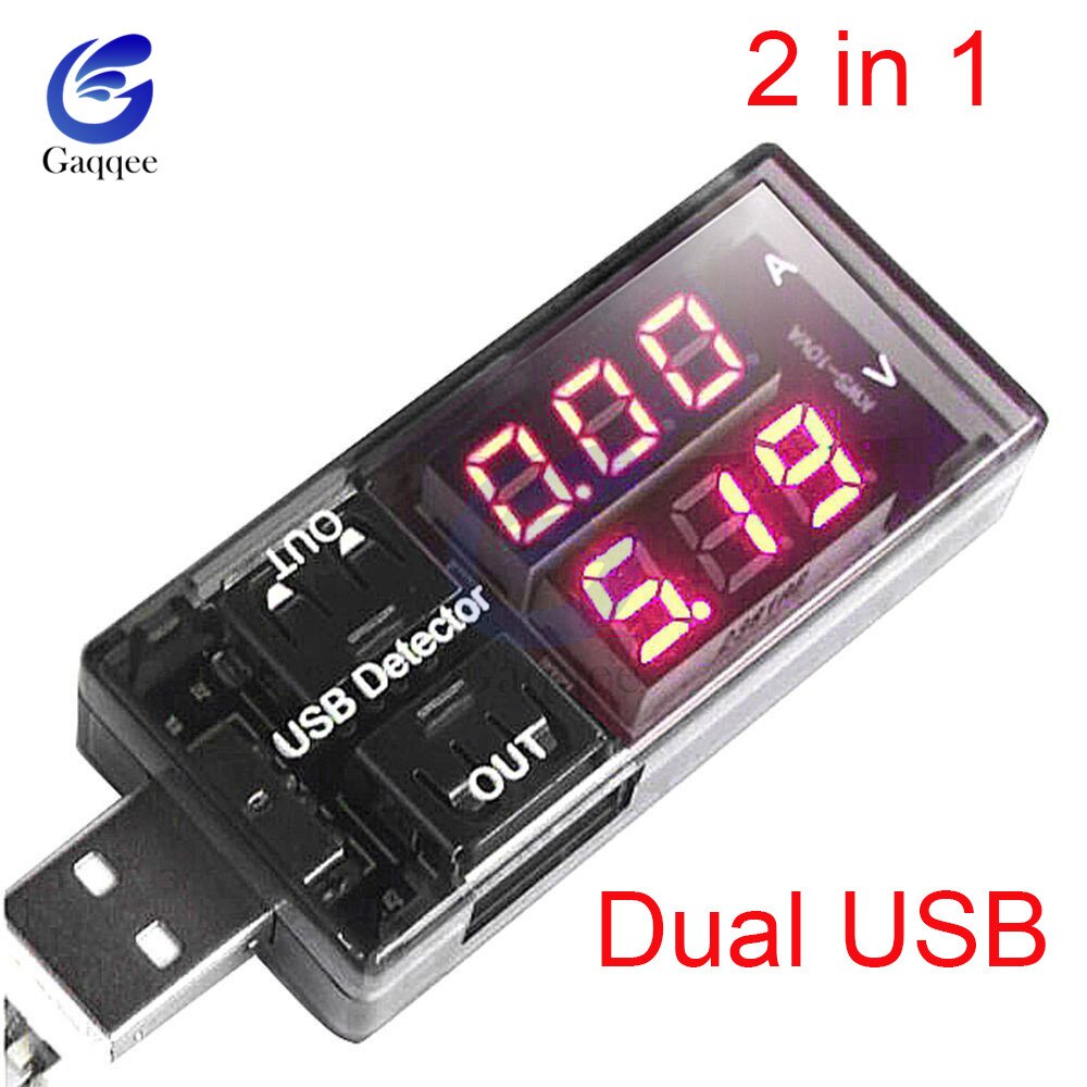 LED Digital Dual USB Port Strom Spannung Lade Test Detektor Tester Batterie Voltmeter Amperemeter Ladegerät Arzt Meter Monitor: Type 5