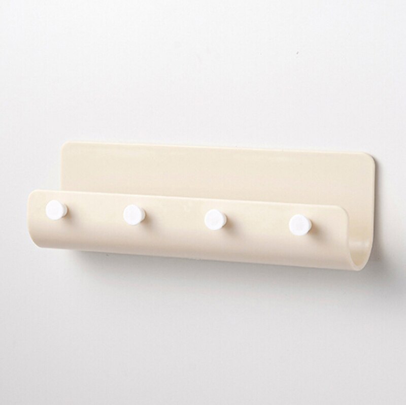 Kök badrum hängkrok modernt hem vidhäfta krokar nyckelhållare väggkrokar hem arrangör väggställ: Beige