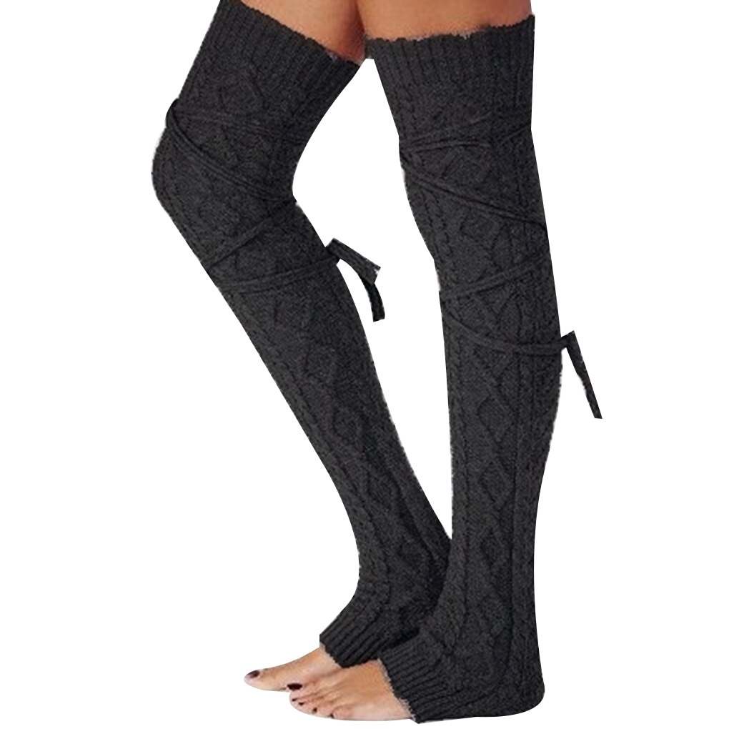 String kvinnor sticka tålös tjej vinter lår höga leggings stövlar strumpa