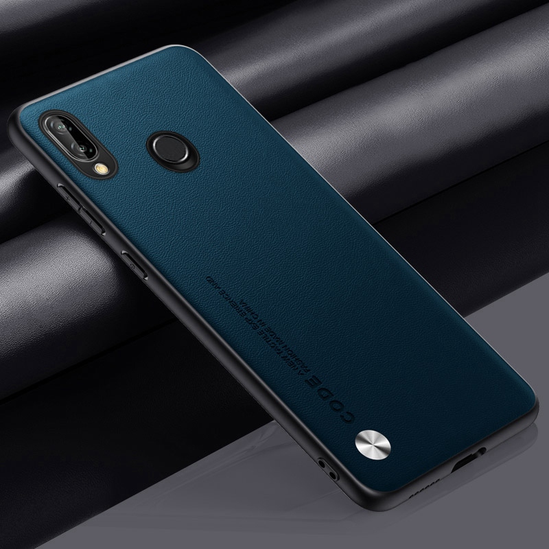 Funda de cuero PU de lujo para Huawei Nova 3 3i Nova3 i, funda trasera de silicona mate, funda de teléfono de protección completa para Huawei P Smart Plus: Aluminio / Verde