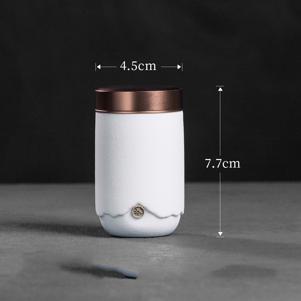Mini keramisk lugtfri stash jar med låg bærbar rejse te opbevaringsbeholder kan high-end seks farver: Hvid