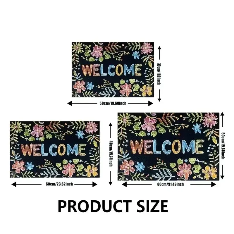 Vivid Cherry Bathroom Rug Delicious Fruits Pattern Entrance Floor Mat Bathroom Absorbent Foot Door Mat Decoration
