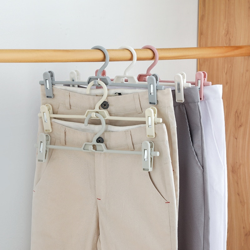 Broek Rekken Hanger Kleding Garderobe Hangers Clip Rok Peg Hanger Ruimtebesparend Haak Rack Verstelbare Pinch Grip Droogrek