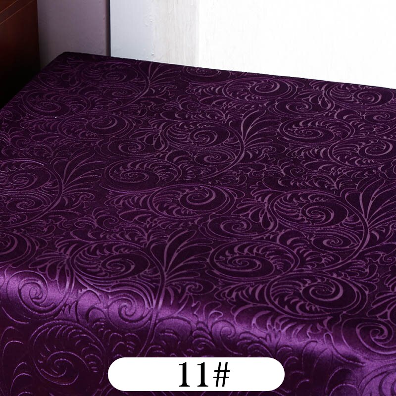 145cm Wide Embossed Golden Upholstery Velvet Fabric For Sofa Burnout Velvet Cloth Curtains Purple Grey Red by the Meter: 11