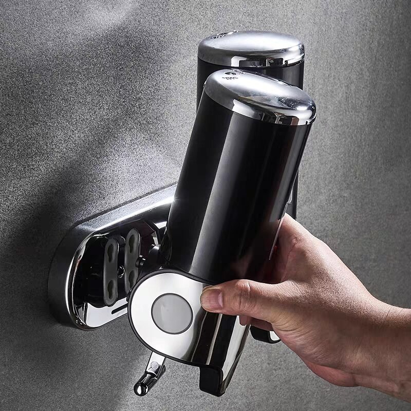 Badeværelse skum sæbe dispenser håndsprit holder vægmonteret sæbe shampoo hoved bruser væske dispenser til badeværelse tilbehør