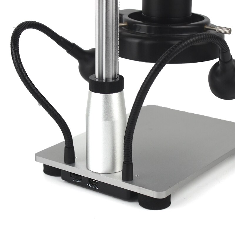 Aluminum Alloy Stand USB Microscope Stand Holder Bracket With led light Foothold Table Frame for Microscope Repair Soldering