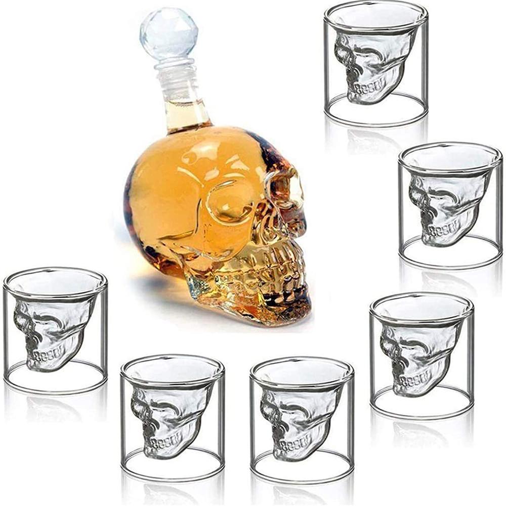 Transparante Schedel Glas Wijn Decanter, Whisky Schedel Borrelglaasjes, Skelet Wijn Glas Voor Bar Familie Halloween Decoratie Mok