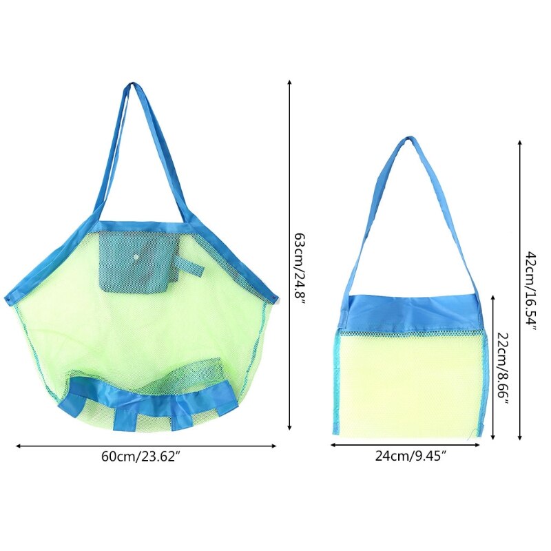 Kinderen Strand Mesh Speelgoed Zak Kinderen Vouwen Zand Weg Netto Tote Outdoor