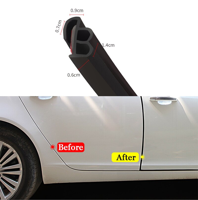 Auto Styling DIY 1/2/3 Meter B J Type Auto Rubberen Afdichting Geluidsisolatie Tochtstrip Rand Noise isolatie Auto Deur Afdichting Strip