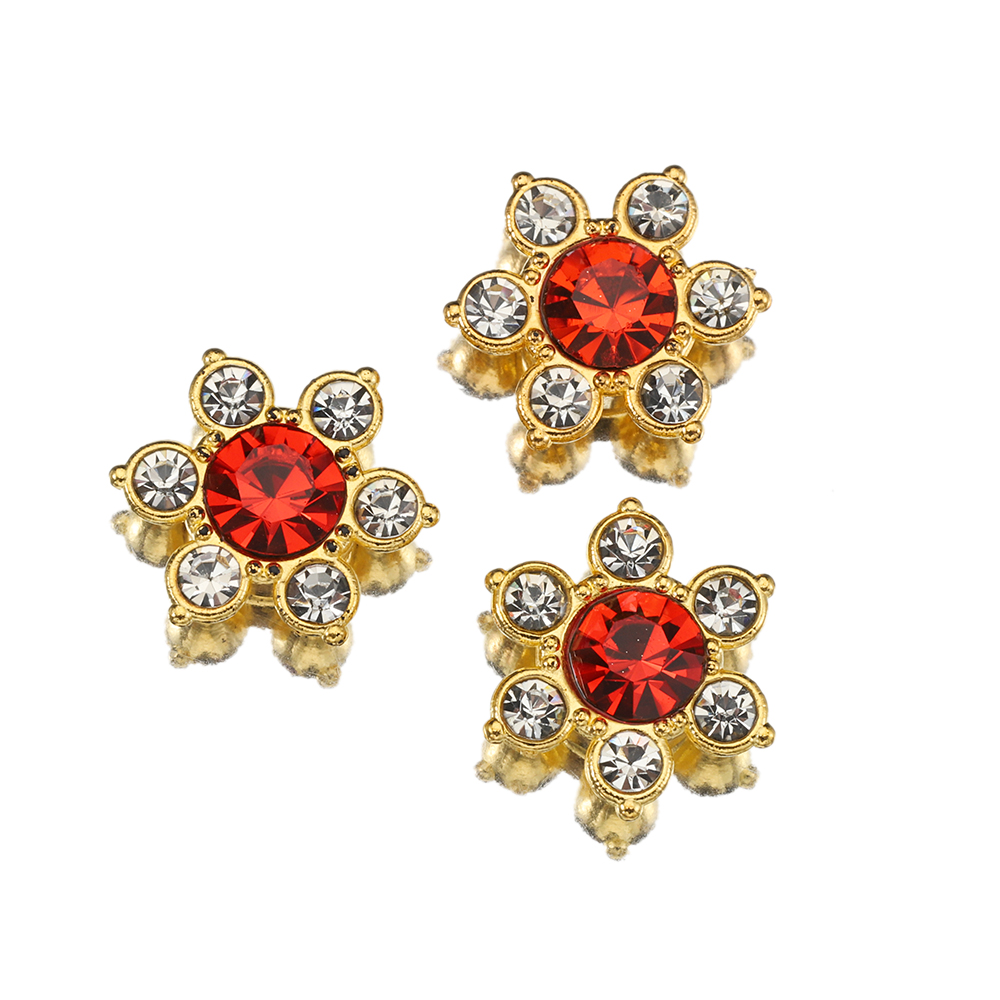 100 Stuks 50 Stuks 13Mm Bloem Kristal Strass Cabochon Platte Achterkant Patches Voor Sieraden Maken Naaien Op Broche Accessoires Diy: 14mm / Blauw